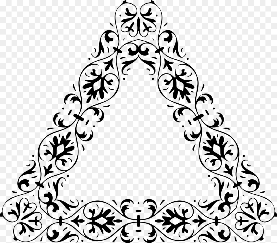 Triangular Frame2 Clipart, Green, Pattern, Art, Floral Design Free Png Download