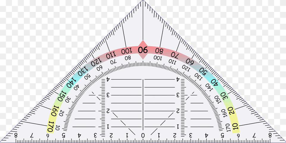 Triangular Protractor Clip Arts Triangular Protractor, Triangle, Chart, Disk, Plot Free Png Download