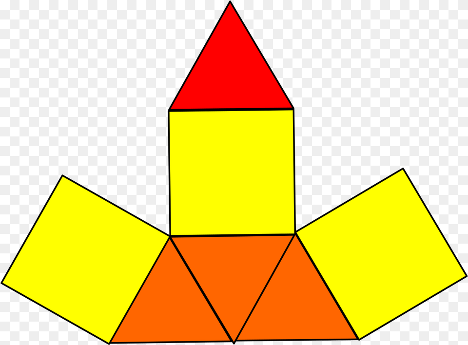 Triangular Pyramid Net, Symbol, Triangle Free Png Download