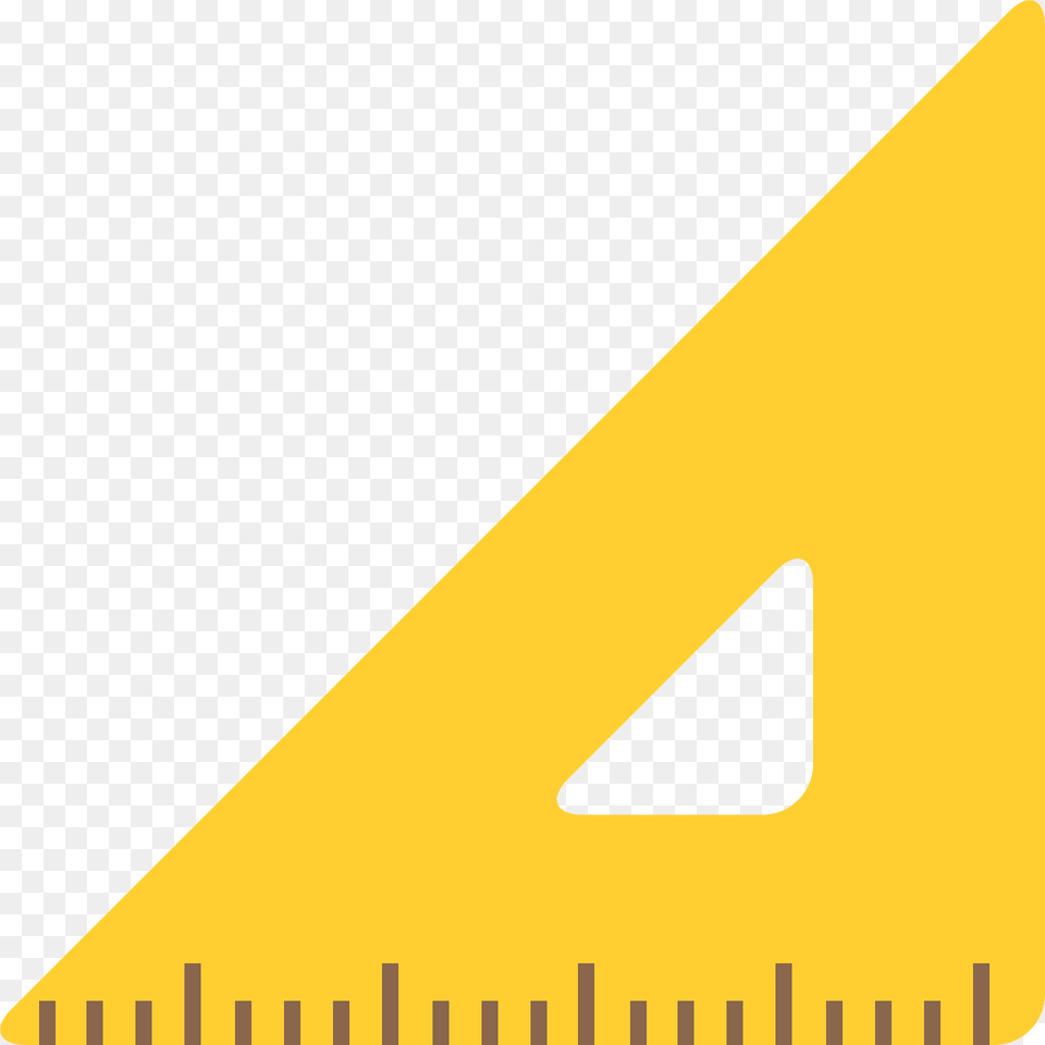 Triangular Ruler Emoji Clipart, Triangle Free Png Download