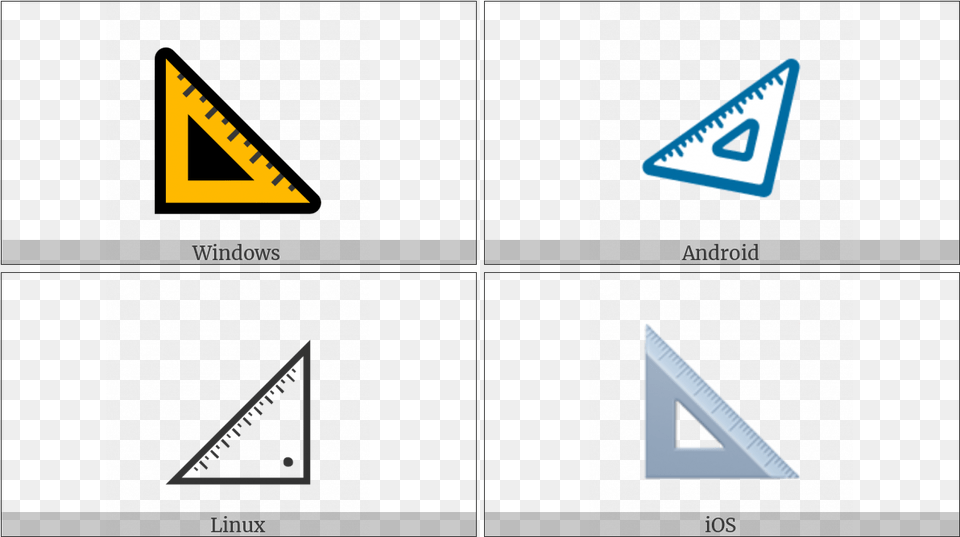 Triangular Ruler On Various Operating Systems Triangle Free Transparent Png