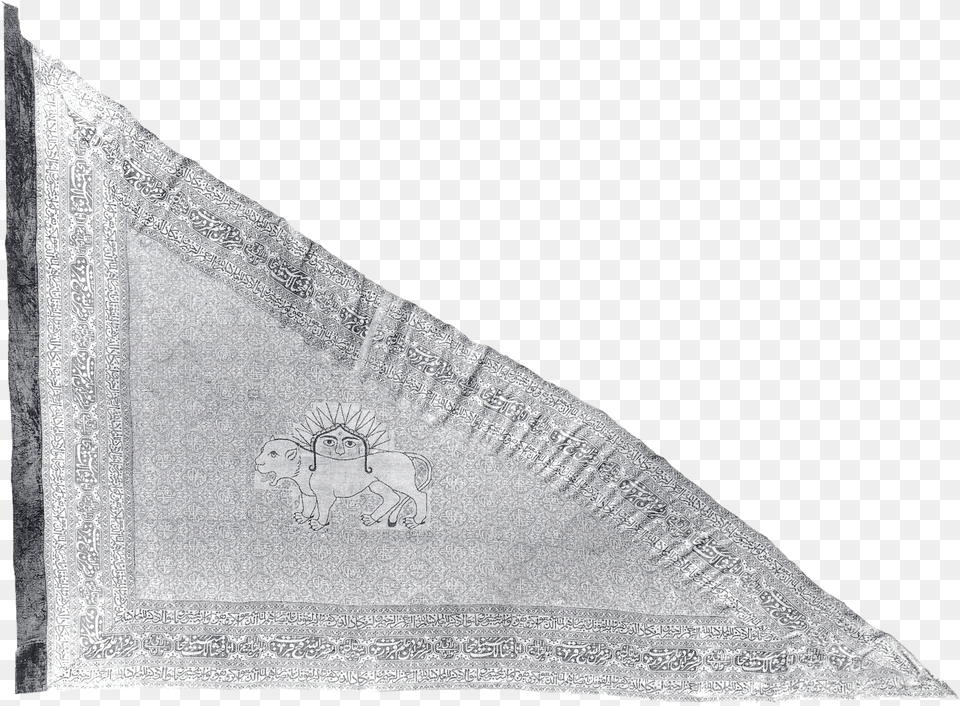 Triangular Silk Flag Of Qajar Dynasty Iran, Blade, Dagger, Knife, Weapon Free Transparent Png