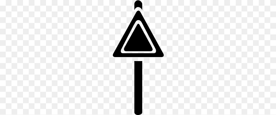 Triangular Traffic Signal On A Pole Vector Polytech Eyrein Logo, Gray Png