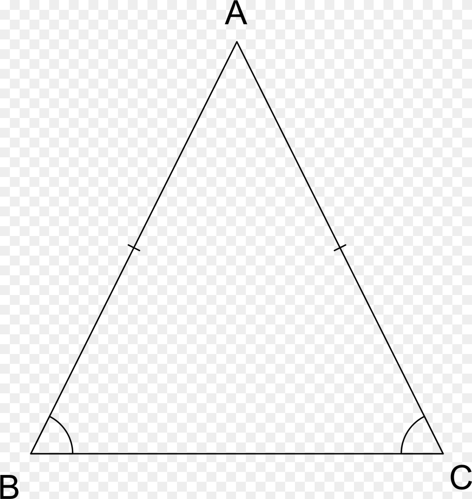 Triangulo Issceles Teorema Triangle, Gray Free Transparent Png