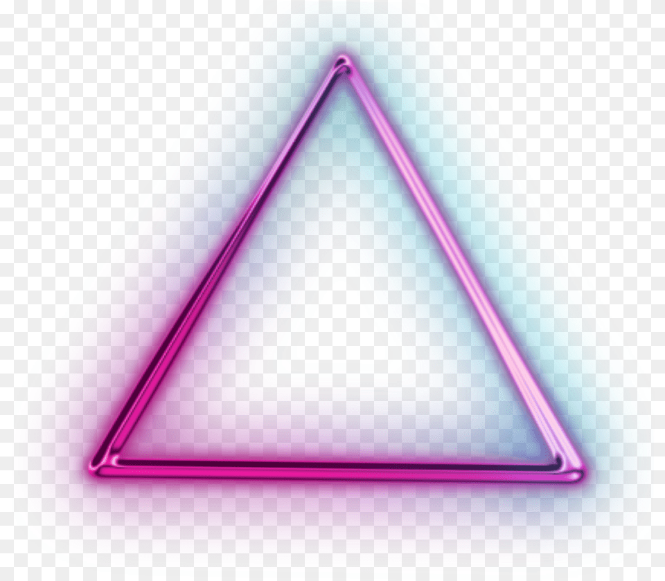 Triangulodeluz Luz Light Triangle Overlay Edit Triangle Neon, Purple Free Transparent Png