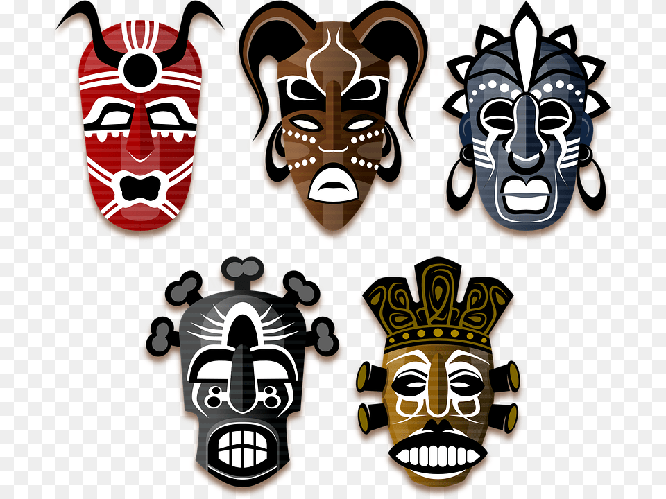 Tribal African Mask Designs, Emblem, Symbol, Face, Head Png