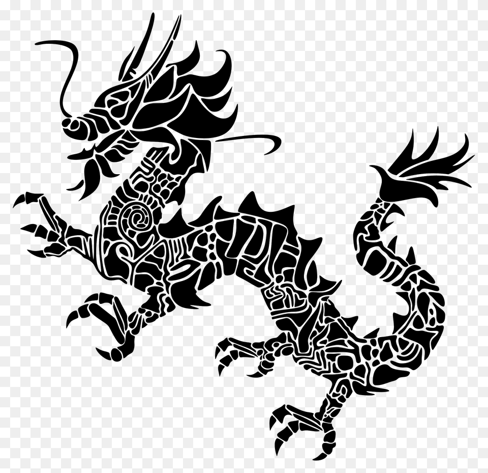 Tribal Asian Dragon Clipart Free Png Download