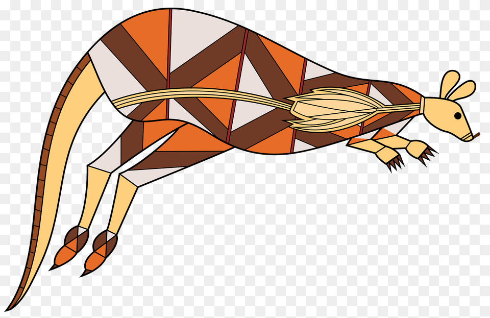 Tribal Australian Art Kangaroo Clipart, Animal, Mammal, Fish, Sea Life Free Png