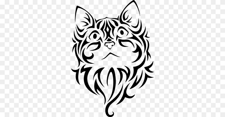 Tribal Cat Tattoo, Pattern, Person Png