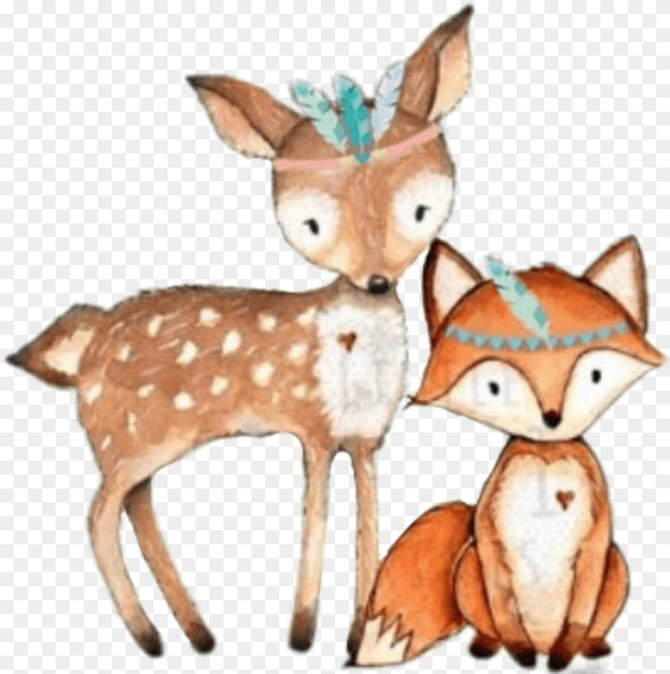Tribal Clipart Woodland Fox Tribal Woodland Animals Transparent Background Woodland Animal Clipart, Deer, Mammal, Wildlife, Toy Free Png Download