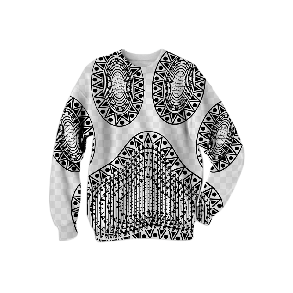 Tribal Dog Paw Print Tribal Dog Paw Print Queen Duvet, Clothing, Knitwear, Sweater, Long Sleeve Free Transparent Png