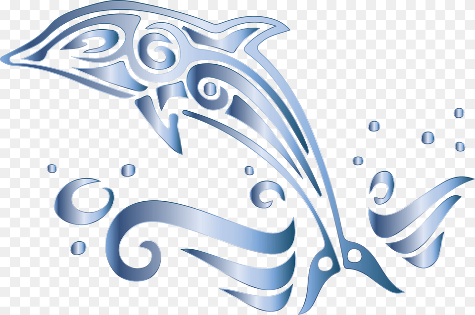 Tribal Dolphin, Animal, Art, Graphics, Mammal Png Image