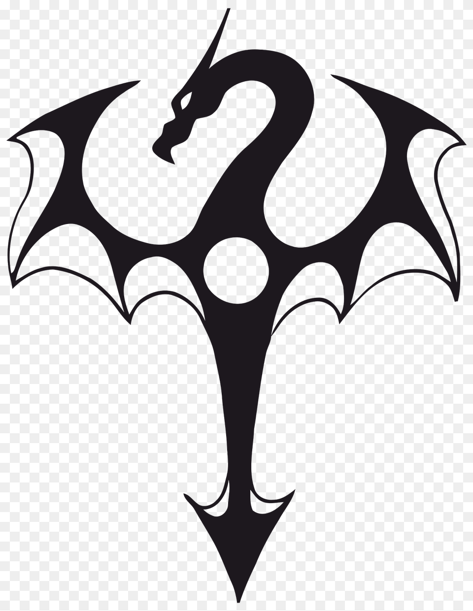Tribal Dragon Clipart, Logo, Symbol, Batman Logo Png Image