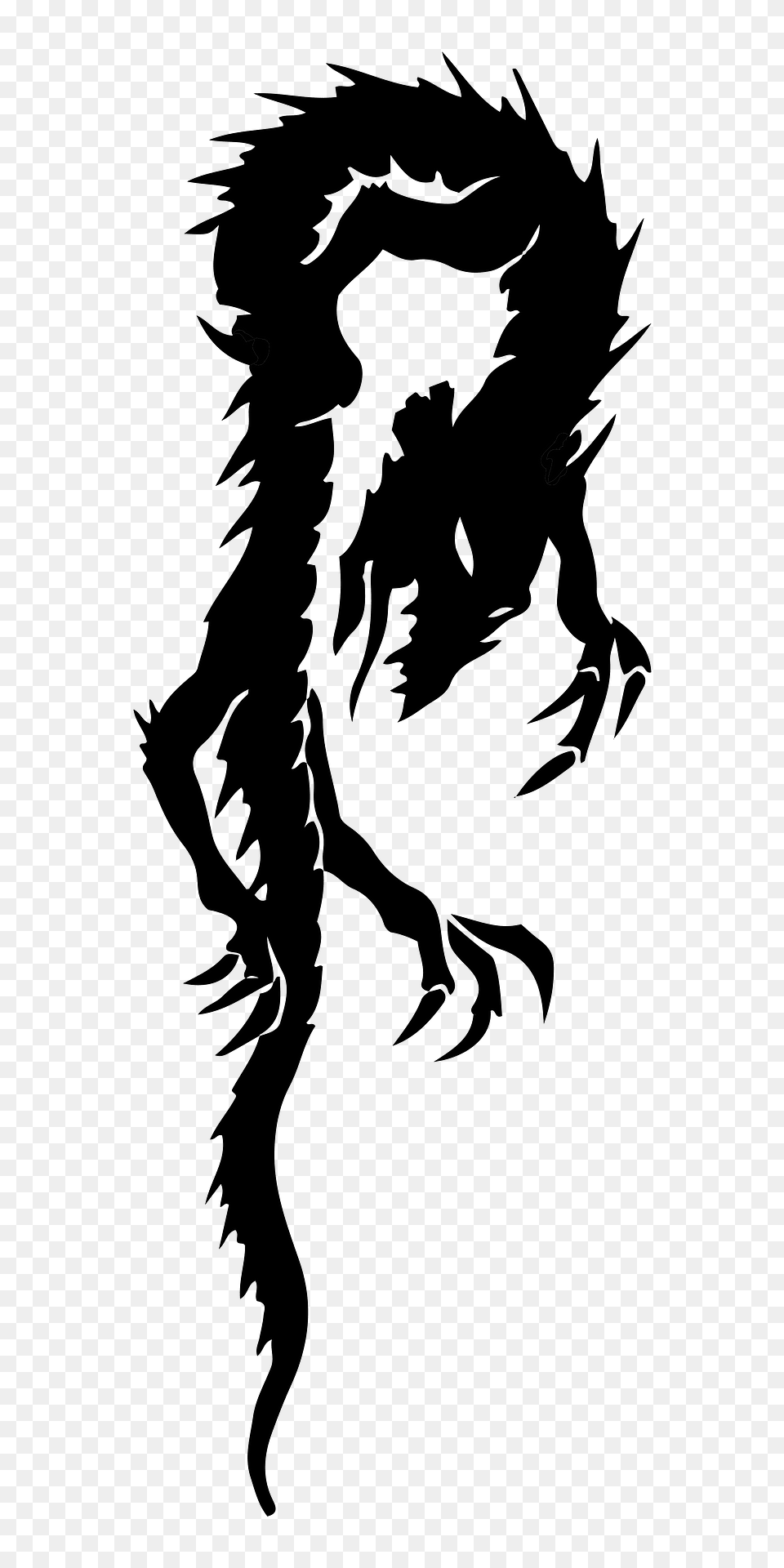 Tribal Dragon Clipart, Person, Stencil Free Png