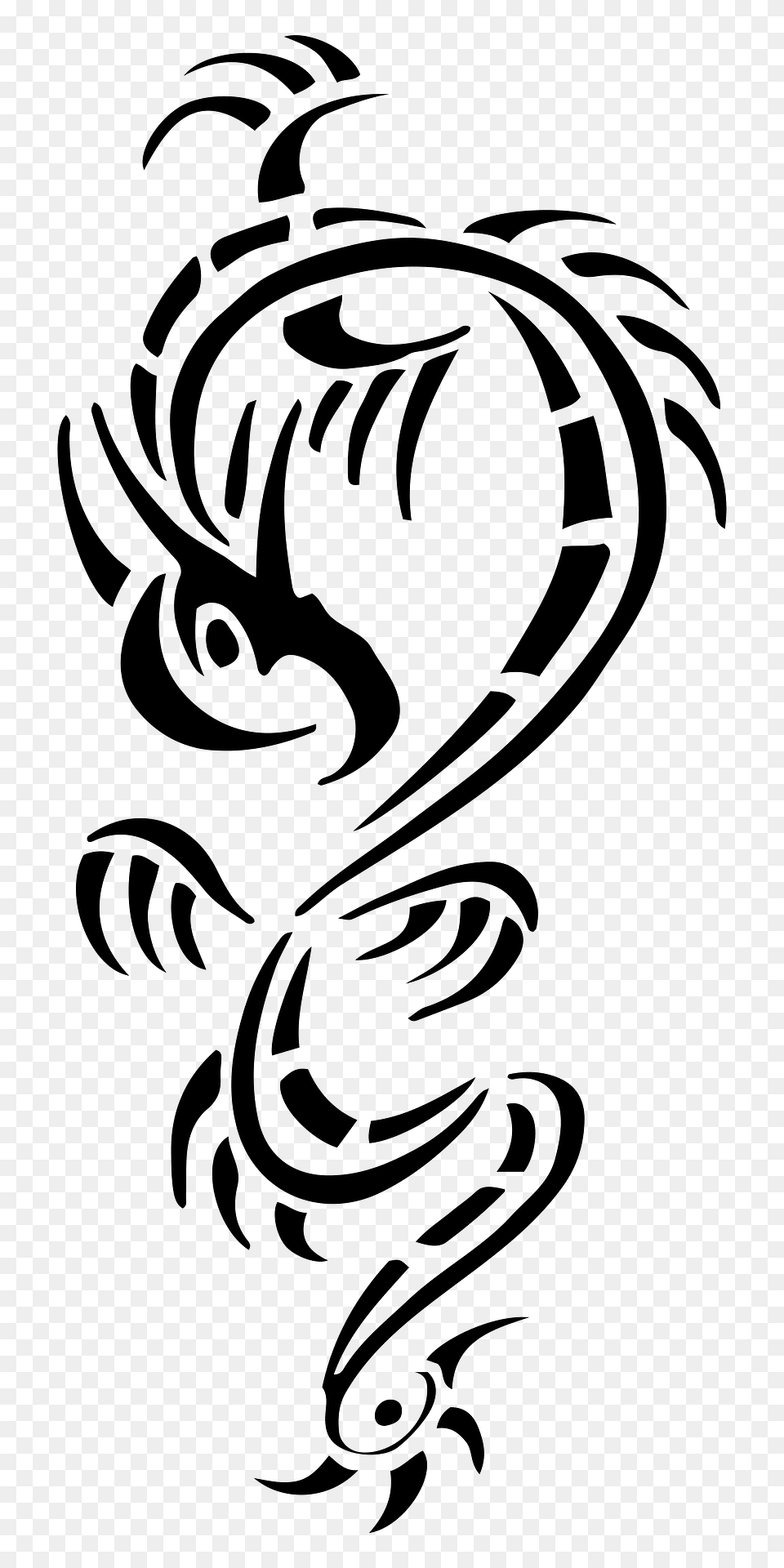 Tribal Dragon Clipart, Pattern, Art, Graphics, Floral Design Free Png