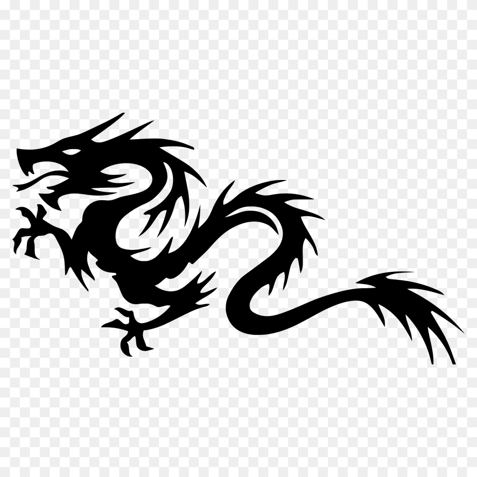 Tribal Dragon Clipart, Animal, Bird Png