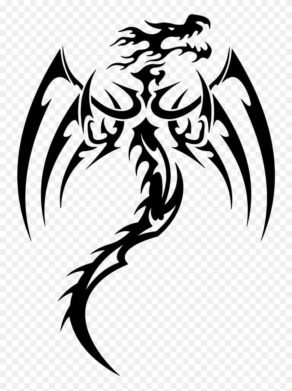 Tribal Dragon Clipart, Person, Electronics, Hardware Png Image
