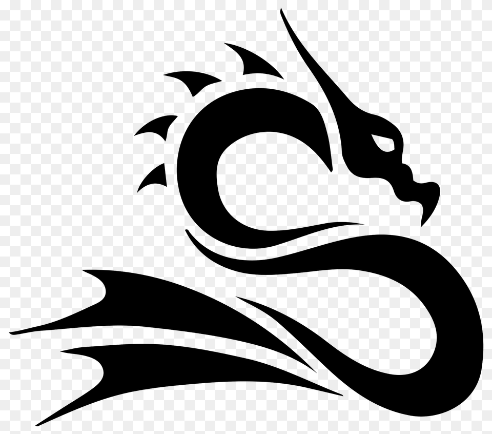 Tribal Dragon Clipart, Animal, Fish, Sea Life, Shark Png Image