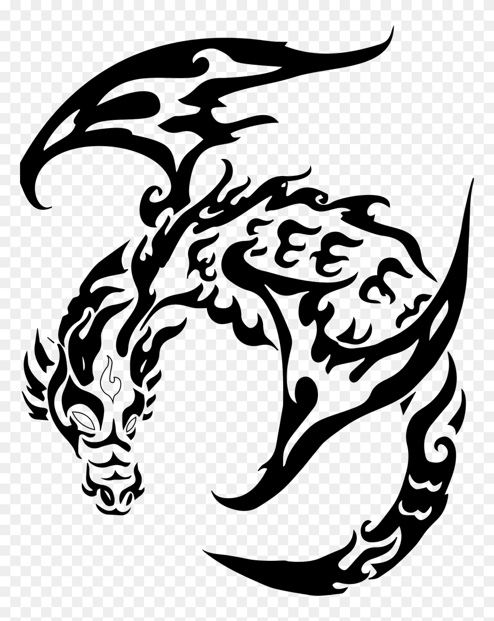 Tribal Dragon Clipart, Person, Face, Head Free Png