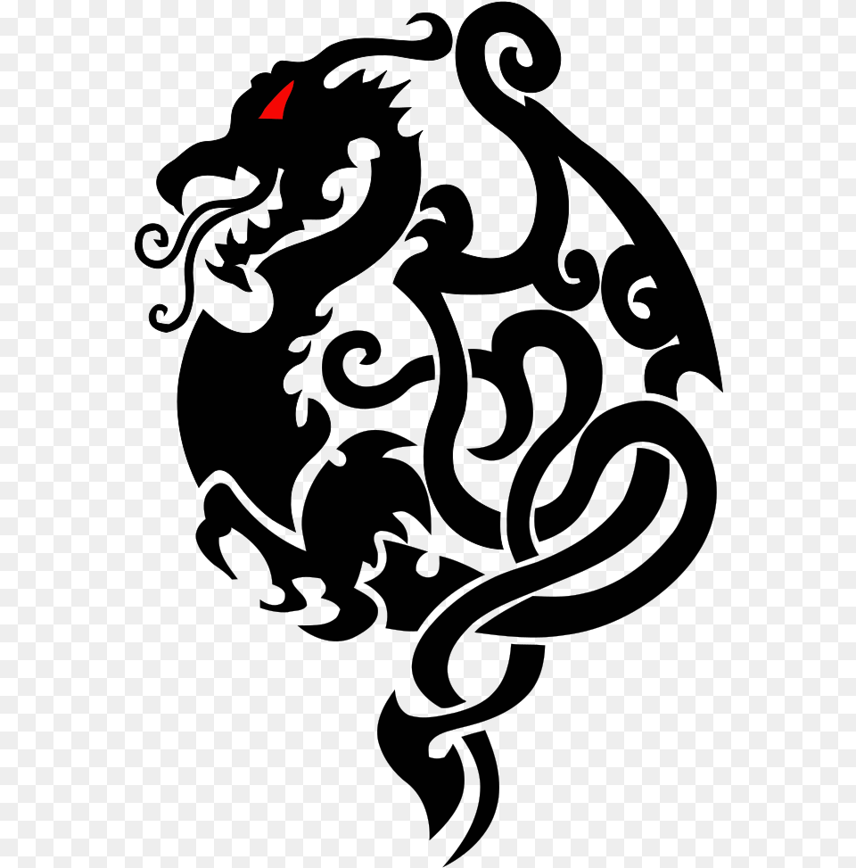 Tribal Dragon Drakon Ornament, Nature, Night, Outdoors, Astronomy Free Transparent Png