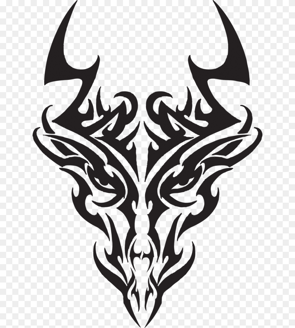 Tribal Dragon Head By Liren Dragon Head Tribal Dragon Head, Logo, Symbol, Animal, Fish Png