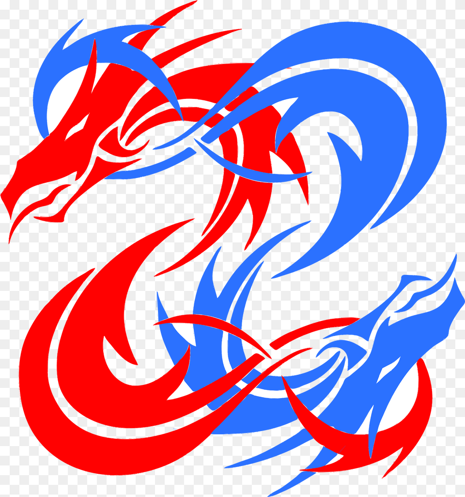 Tribal Dragon Intertwined Clipart, Art, Graphics, Pattern Png