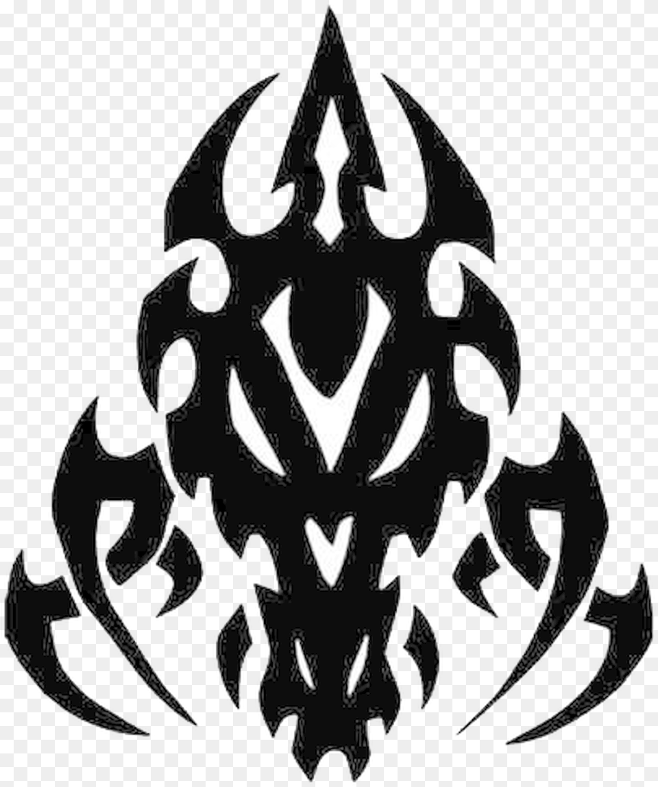 Tribal Dragon Skull Black And White Dragon Skull, Emblem, Symbol, Chandelier, Lamp Png