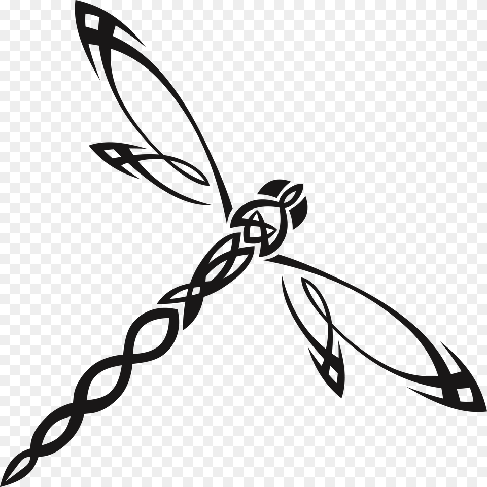 Tribal Dragonfly, Electronics, Hardware, Knot Free Png