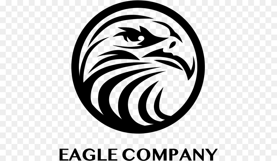 Tribal Eagle Tattoo, Gray Png