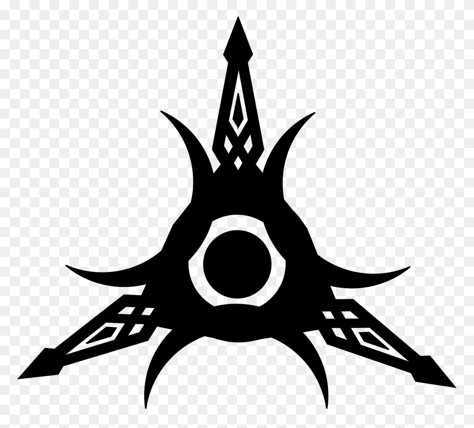 Tribal Edge Tattoo Clipart, Emblem, Symbol, Animal, Fish Png Image