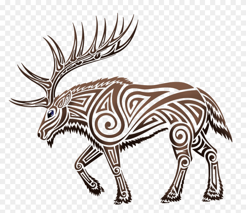 Tribal Elk, Animal, Deer, Mammal, Wildlife Free Png