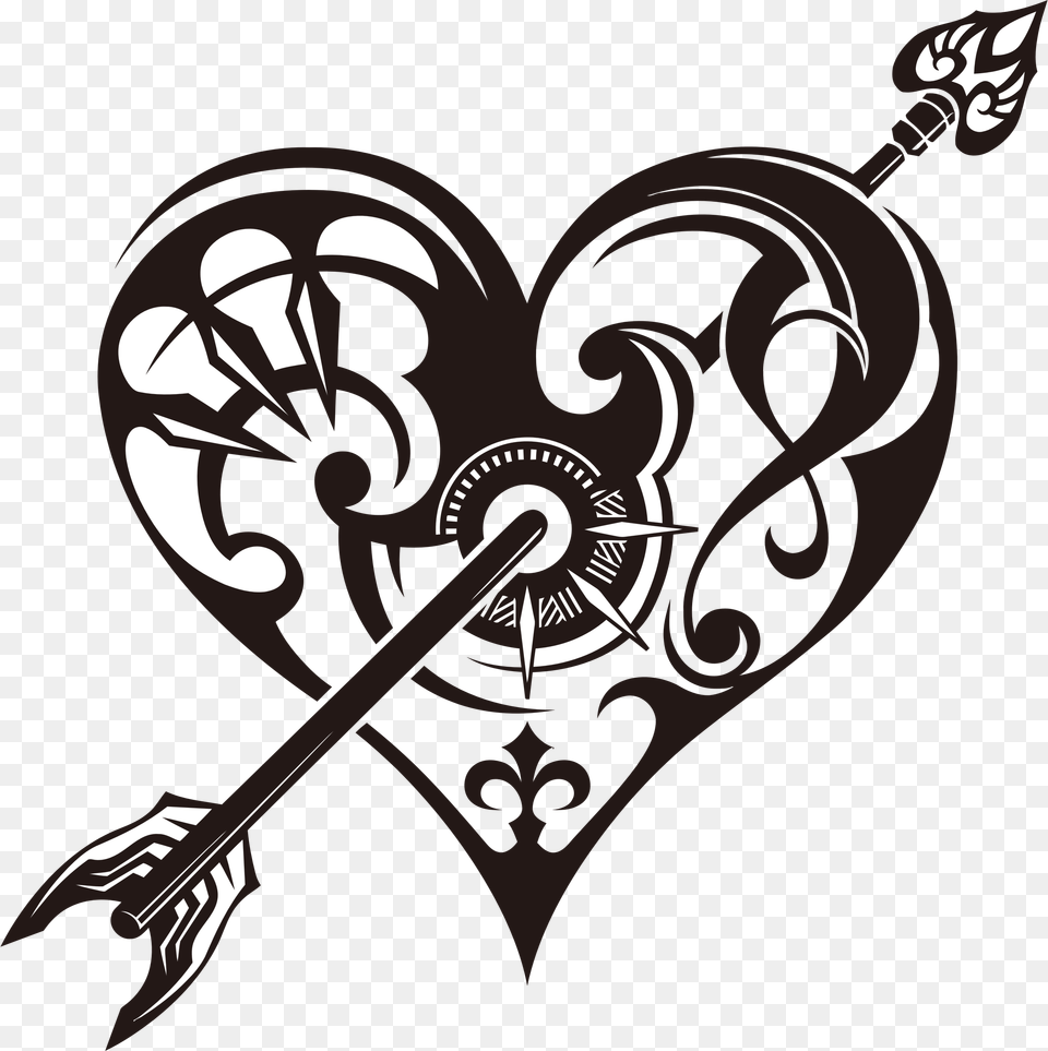 Tribal Heart Cliparts Tribal Heart Tattoo Design, Weapon, Dynamite Png Image