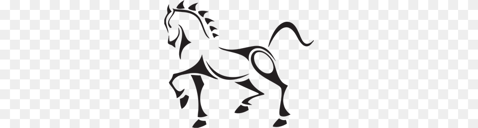 Tribal Horse Cliparts, Silhouette, Animal, Colt Horse, Mammal Png Image