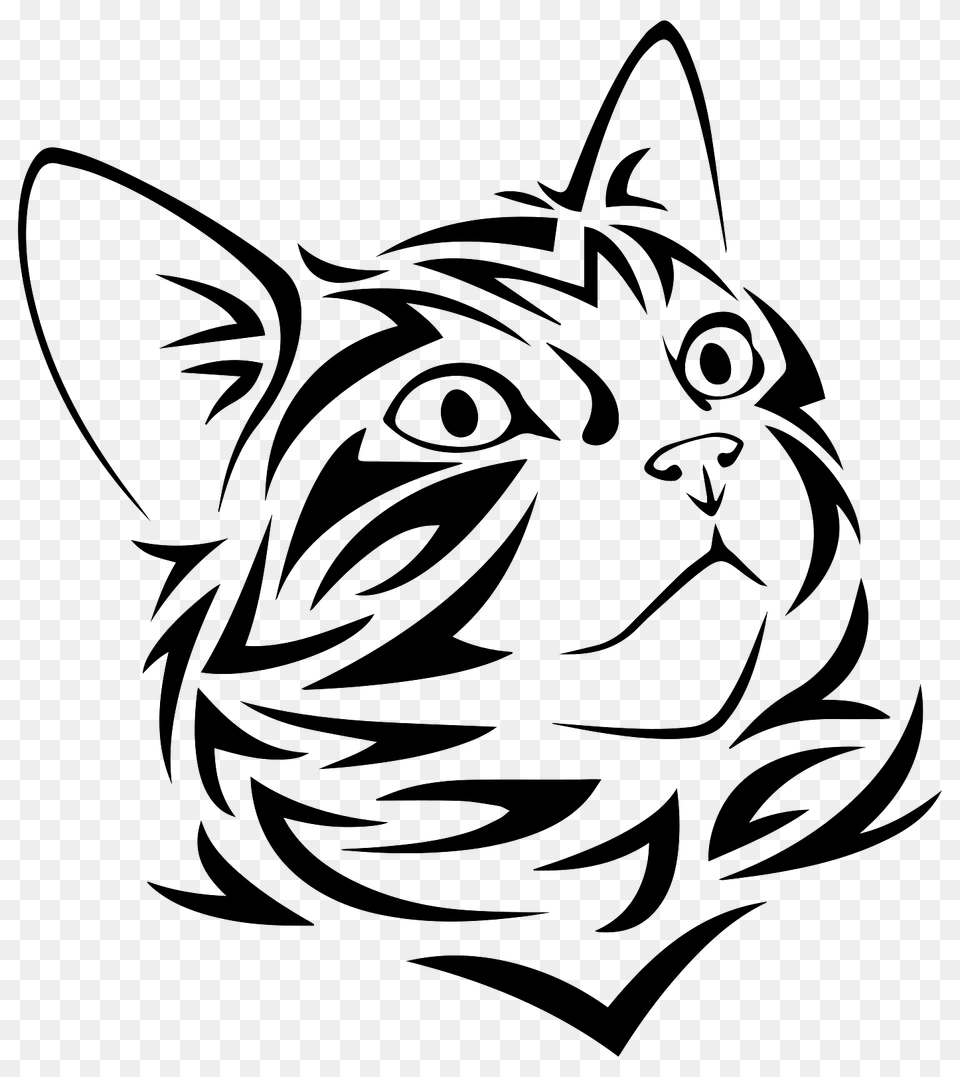 Tribal Kitten Tattoo, Person, Animal, Cat, Mammal Free Png Download