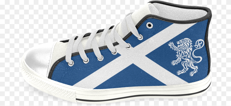 Tribal Lion Rampant And Saltire Flag By Artformdesigns Skate Shoe, Clothing, Footwear, Sneaker Png Image