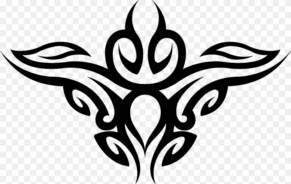 Tribal Tattoo Design On Back, Emblem, Stencil, Symbol Free Png Download