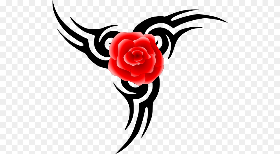Tribal Tattoo With Rose Clip Art For Web, Berry, Flower, Food, Fruit Png Image