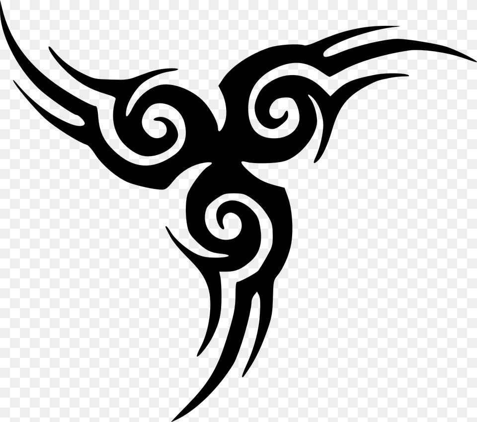 Tribal Tattoos Clip Art, Gray Free Transparent Png