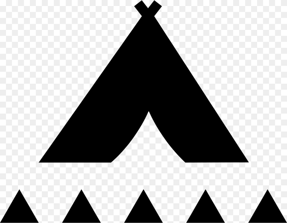 Tribal Tent With Small Triangles Triangulo Tribal, Triangle, Stencil Free Transparent Png