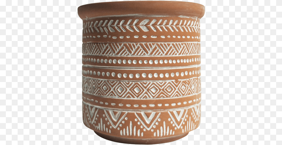 Tribal Terracotta Planter 16cm Terracotta, Cookware, Pot, Pottery, Birthday Cake Png