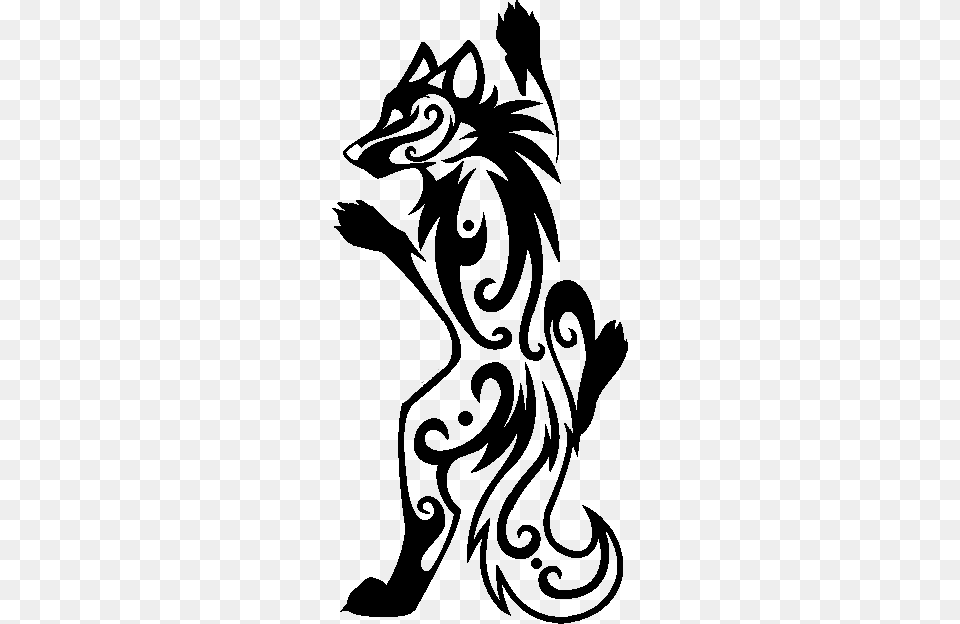 Tribal Wolf Wolf, Stencil, Dragon, Person, Art Free Transparent Png