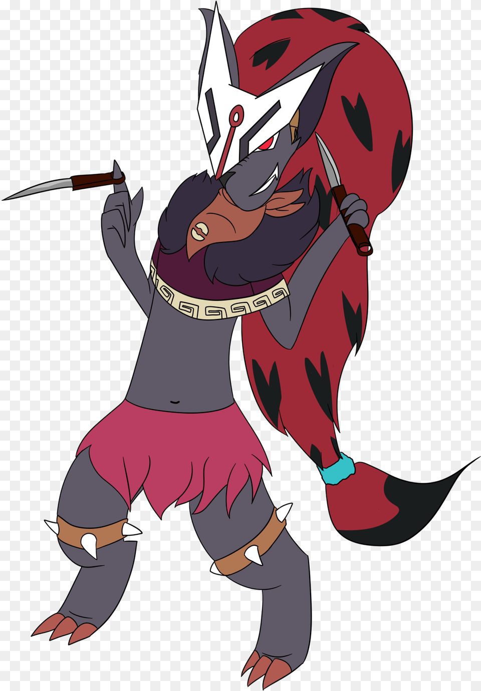 Tribal Zoroark Cartoon, Book, Comics, Publication, Baby Png Image