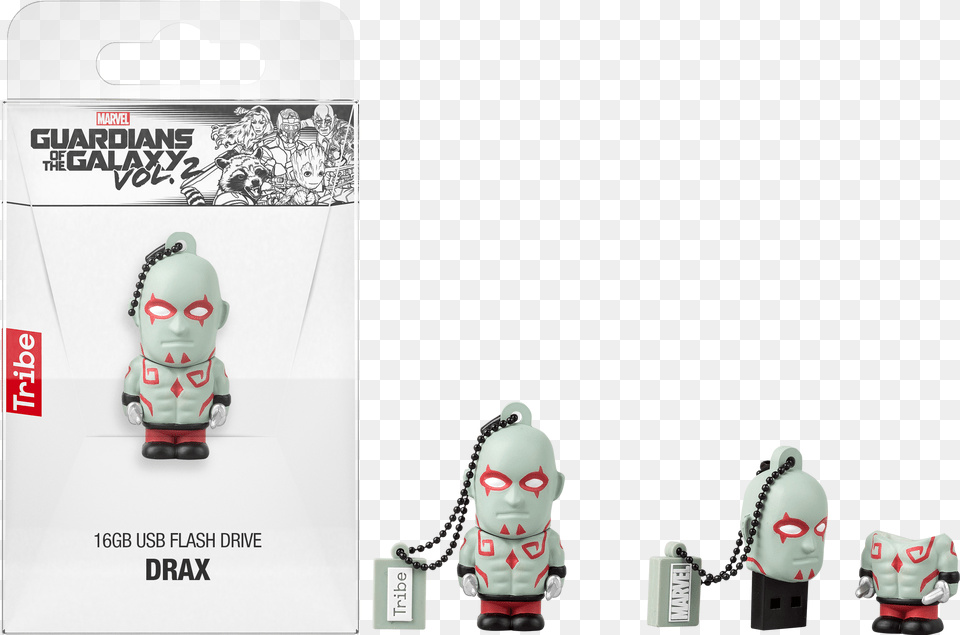 Tribe 16gb Guardians Of The Galaxy Drax Usb Flash Drive, Figurine, Person, Baby, Face Free Transparent Png