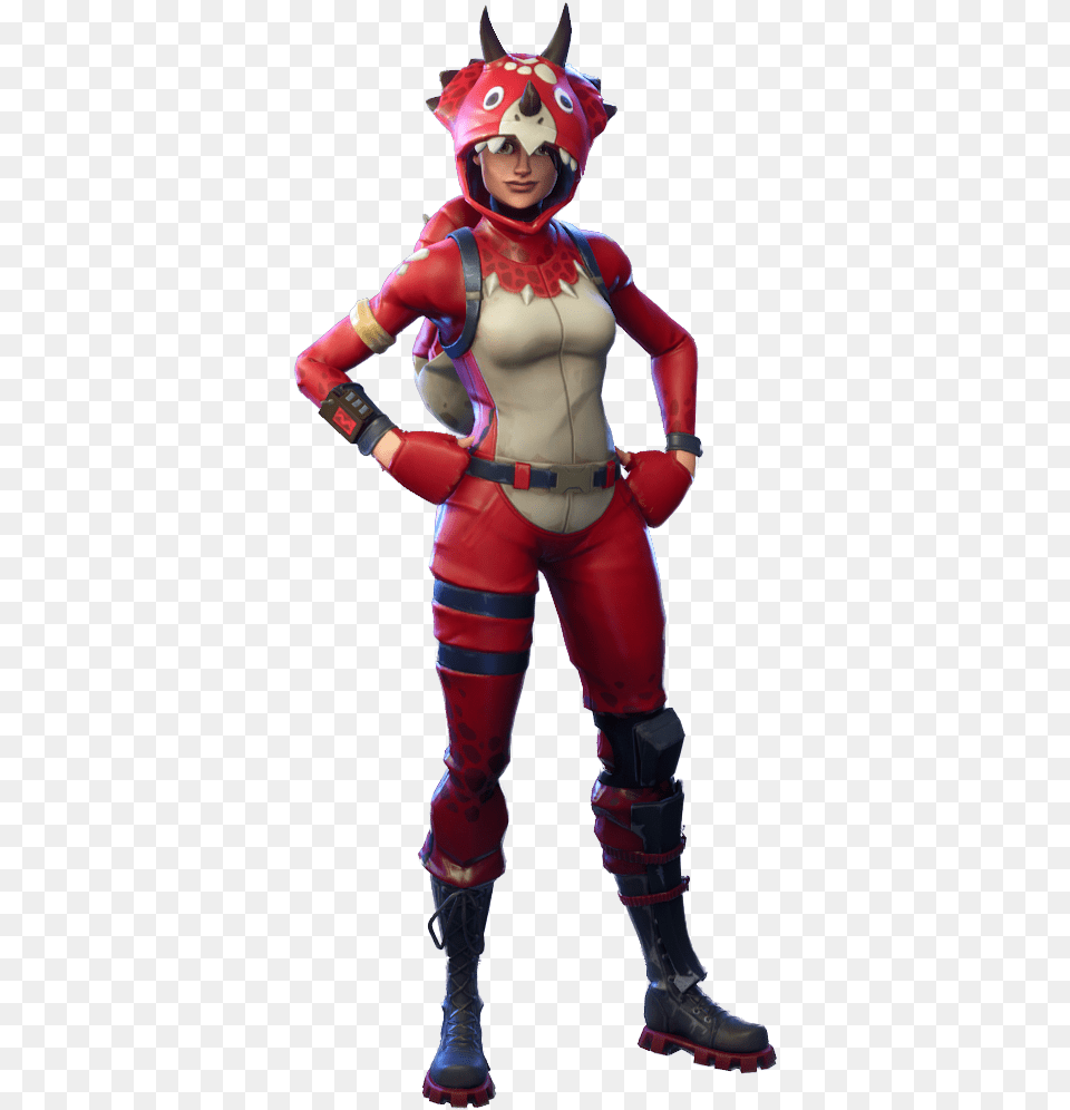 Tricera Ops Fortnite Tricera Top, Clothing, Costume, Person, Face Free Transparent Png
