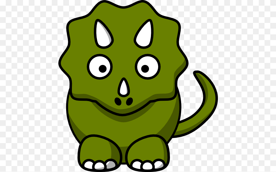Triceratops Clipart, Green Png