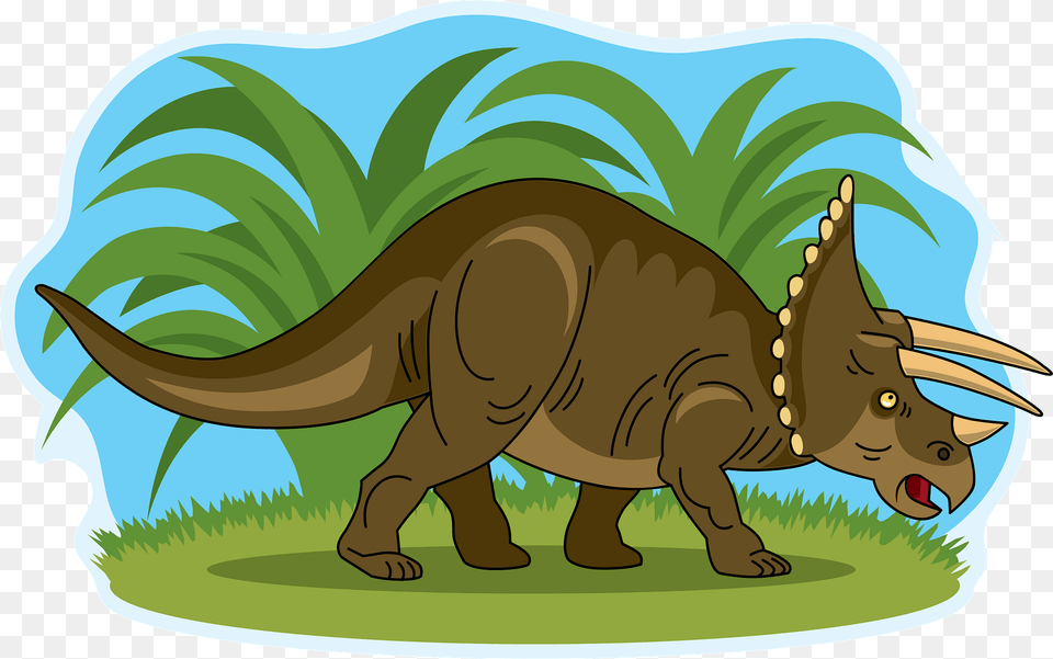 Triceratops Clipart, Animal, Dinosaur, Reptile, Face Png Image