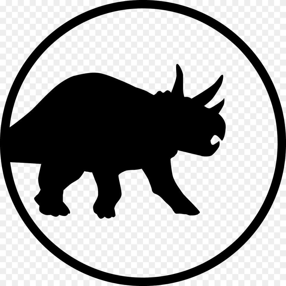 Triceratops Icon, Gray Png Image