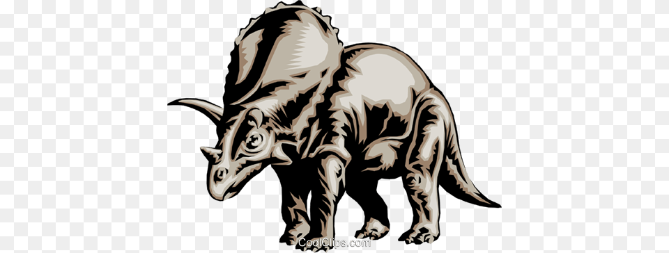 Triceratops Royalty Vector Clip Art Illustration, Animal, Mammal, Wildlife, Zebra Png Image