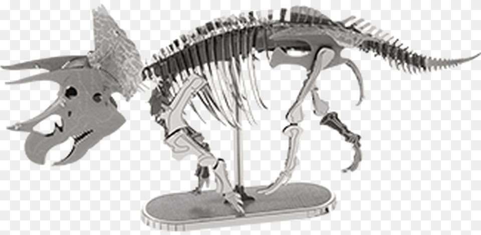 Triceratops Skeleton Metal Earth Model Kit 3d Metal Earth Tyranosaurus, Animal, Dinosaur, Reptile Free Png