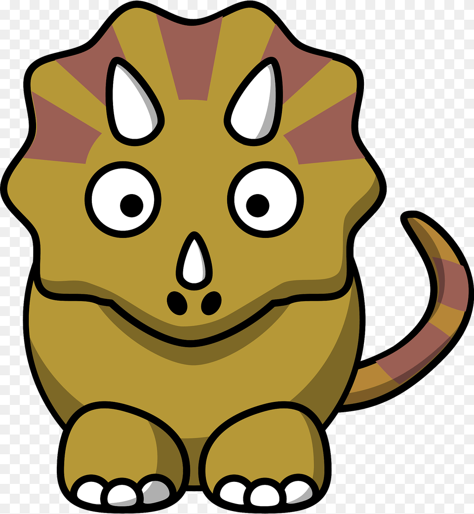 Triceratops With Big Eyes And Tiny Horns Clipart, Animal, Dynamite, Weapon Png Image